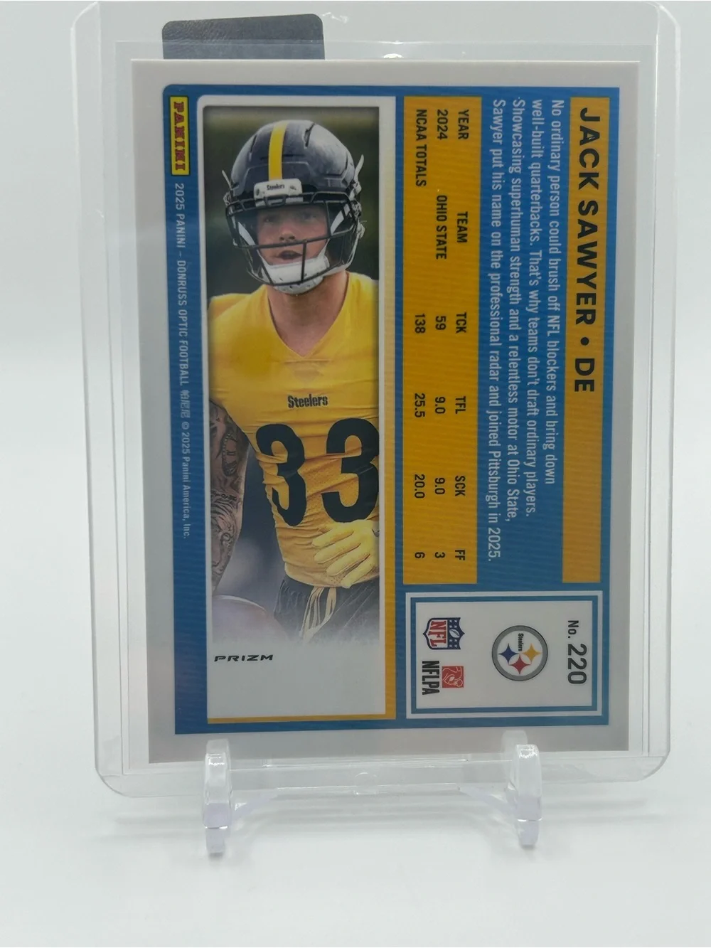 Steelers Jack Sawyer Football Rated Rookie Card - Green Parallel 🏈